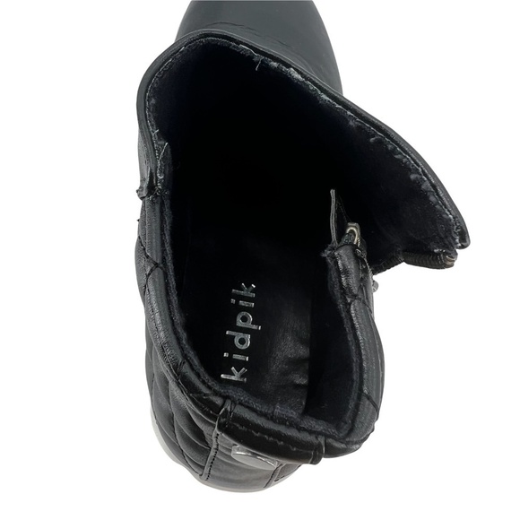 kidpik Black Zip Up High Top Sneakers Size 4 Girl's - Picture 7 of 9